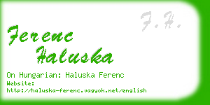 ferenc haluska business card